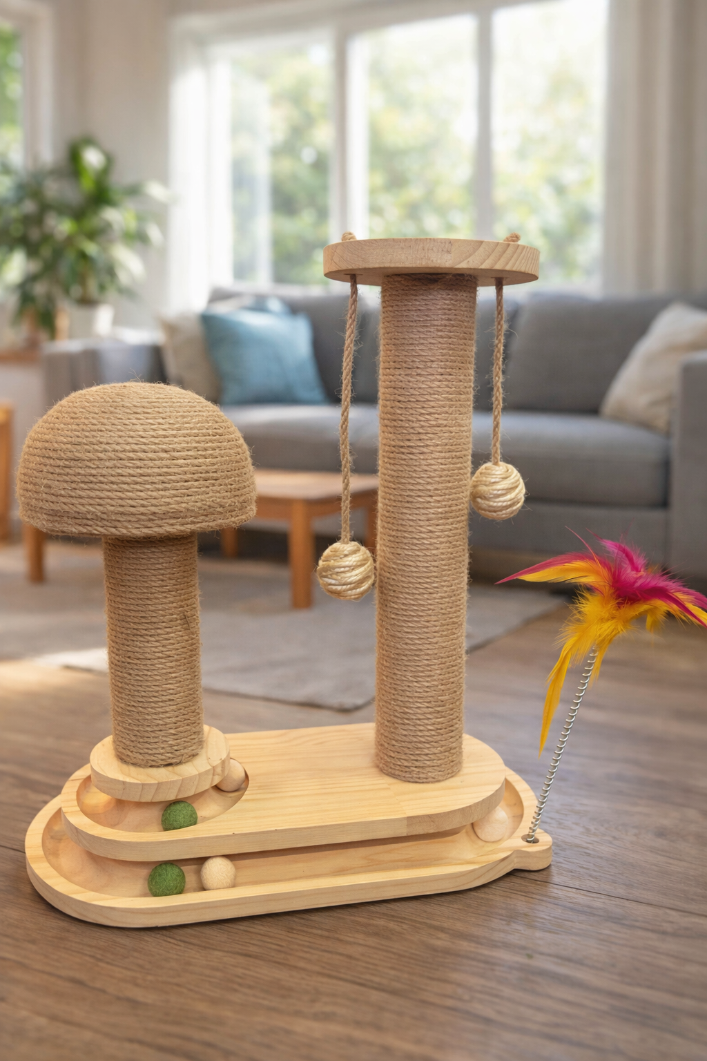 PurrTracks™ Dual-Track Scratcher - Modern sisal scratching system